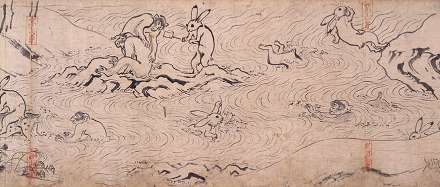 『鳥獣人物戯画』甲巻より(部分)