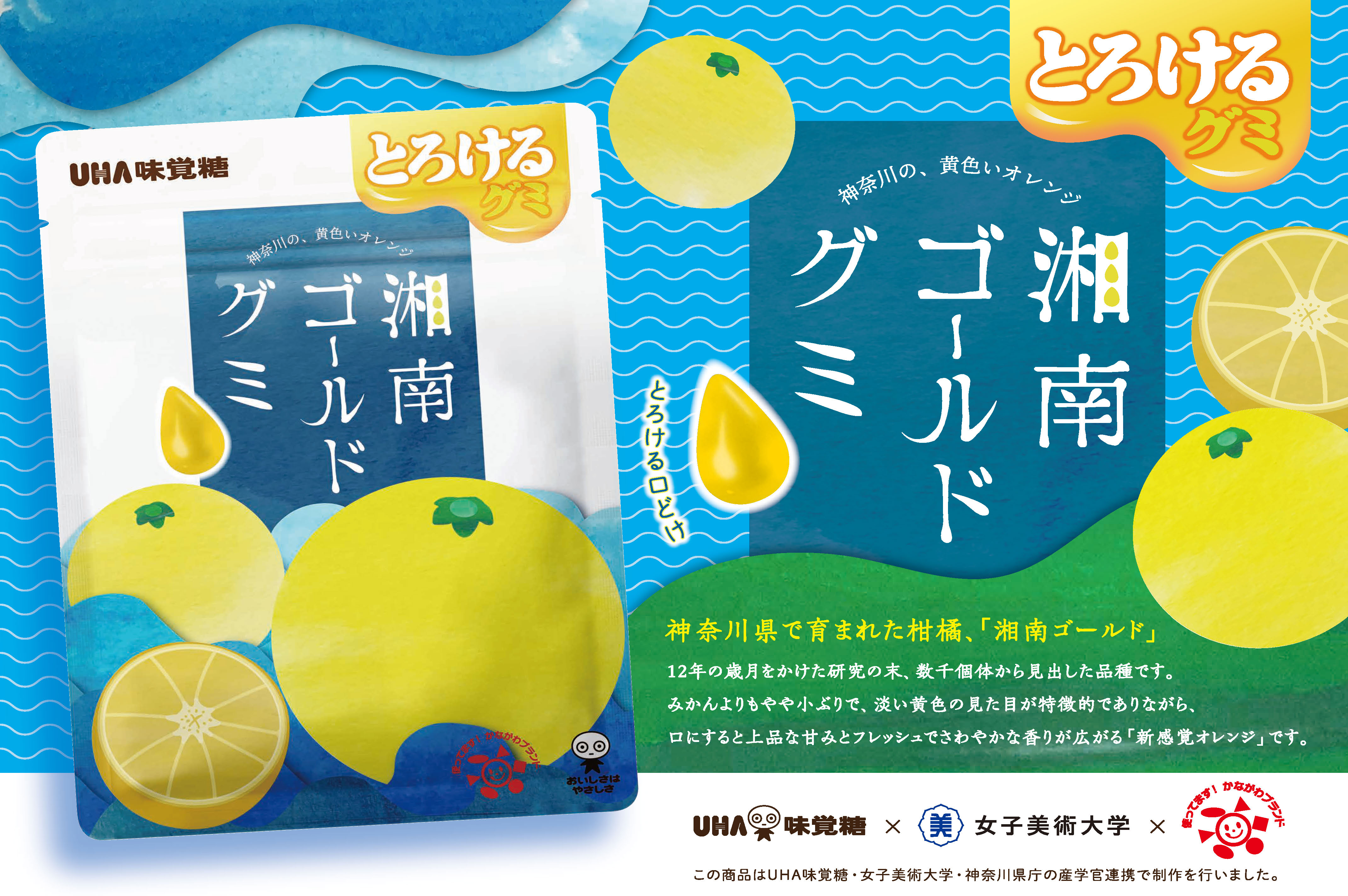 本学在学生のパッケージデザイン商品 とろけるグミ 湘南ゴールドグミ が発売されました Joshibi News 女子美術大学 女子美術大学短期 大学部 本学在学生のパッケージデザイン商品 とろけるグミ 湘南ゴールドグミ が発売されました Joshibi News 女子美術大学 女子美術大学短期 大学部